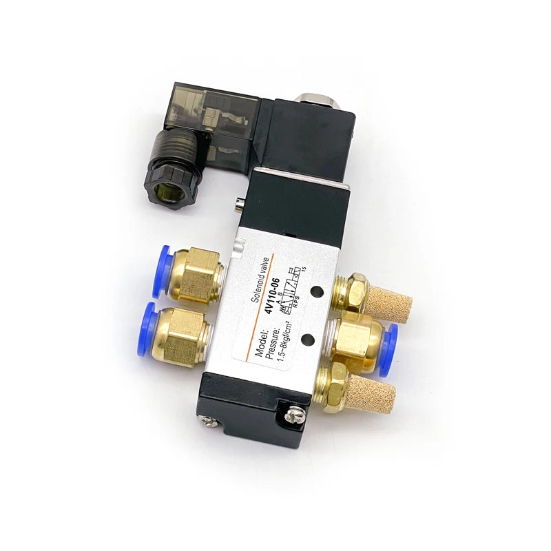 Pneumatic 4V110-06 1/8 Air Solenoid Valve 5 Way Port 2 Position Gas Pneumatic Electric Magnetic Valves DC12V 24V 110V 220V