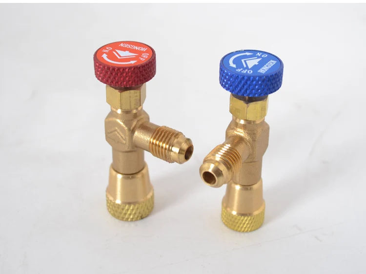 Hosen Charging Valve with Safety Release,Universal for R410A/R134a Refrigerant,Low-Pressure Stop Valve Car AC System,Accessories