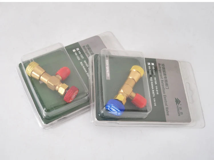 Hosen Charging Valve with Safety Release,Universal for R410A/R134a Refrigerant,Low-Pressure Stop Valve Car AC System,Accessories