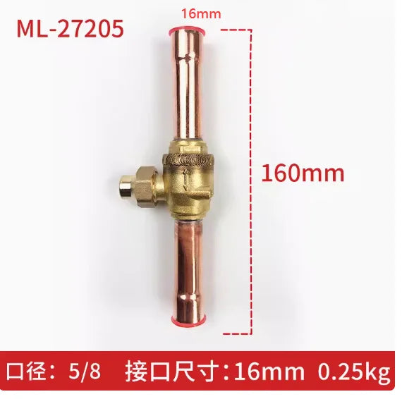 refrigerant ball valve SGB Air conditioning cold storage shut-off valve 1012 22mm refrigerantion valve  