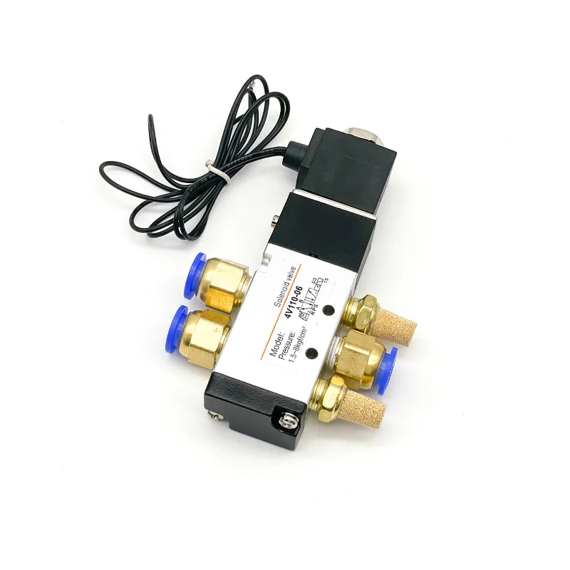 Pneumatic 4V110-06 1/8 Air Solenoid Valve 5 Way Port 2 Position Gas Pneumatic Electric Magnetic Valves DC12V 24V 110V 220V