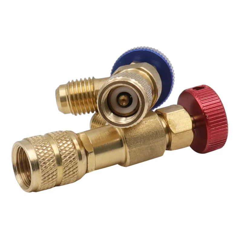 Liquid Safety Valve R410A R22 Air Conditioning Refrigerant 1/4" Safety Adapter Air Conditioning Repair And Fluoride