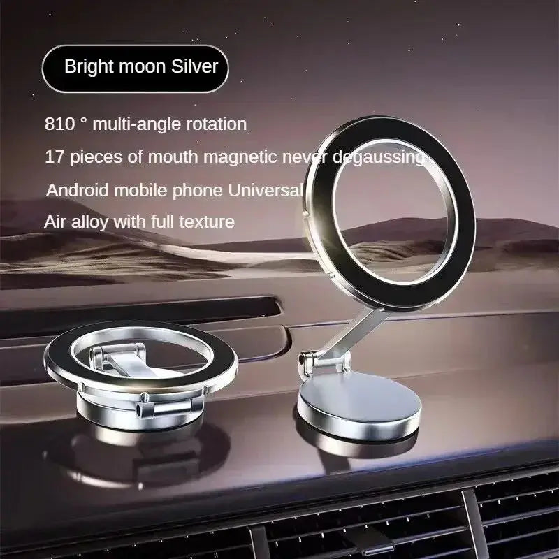 Strong Magnetic Cell Phone Holder Car 360° Swivel Adjustable Back Sticker Holder Magsafe for iPhone 15 Samsung Xiaomi Universal
