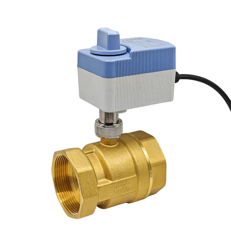 Brass Electric Ball Valve Waterproof Grade IP65 Motorized Ball Valve With Manual Switch Function 1/2" 3/4" 1" 12V/24V/220V