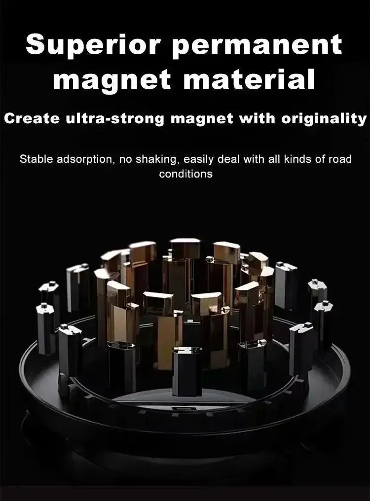 Strong Magnetic Cell Phone Holder Car 360° Swivel Adjustable Back Sticker Holder Magsafe for iPhone 15 Samsung Xiaomi Universal
