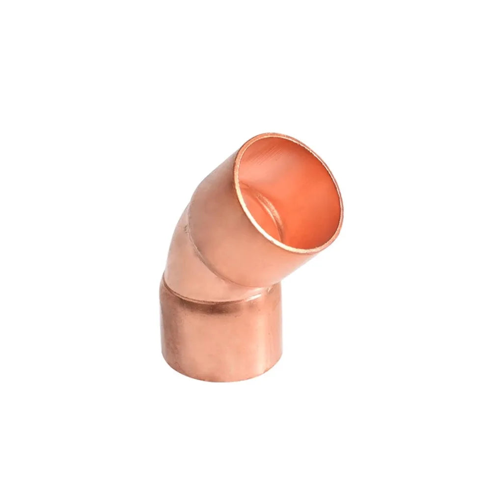 6.35-133mm ID Weld Socket End Feed Solder Elbow 45 135 Degree  Pure Copper Pipe Fitting Connector Air-Coniditioning