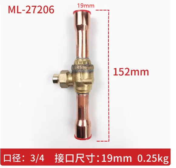 refrigerant ball valve SGB Air conditioning cold storage shut-off valve 1012 22mm refrigerantion valve  