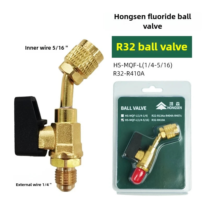 Hosen Charging Valve with Safety Release,Universal for R410A/R134a Refrigerant,Low-Pressure Stop Valve Car AC System,Accessories
