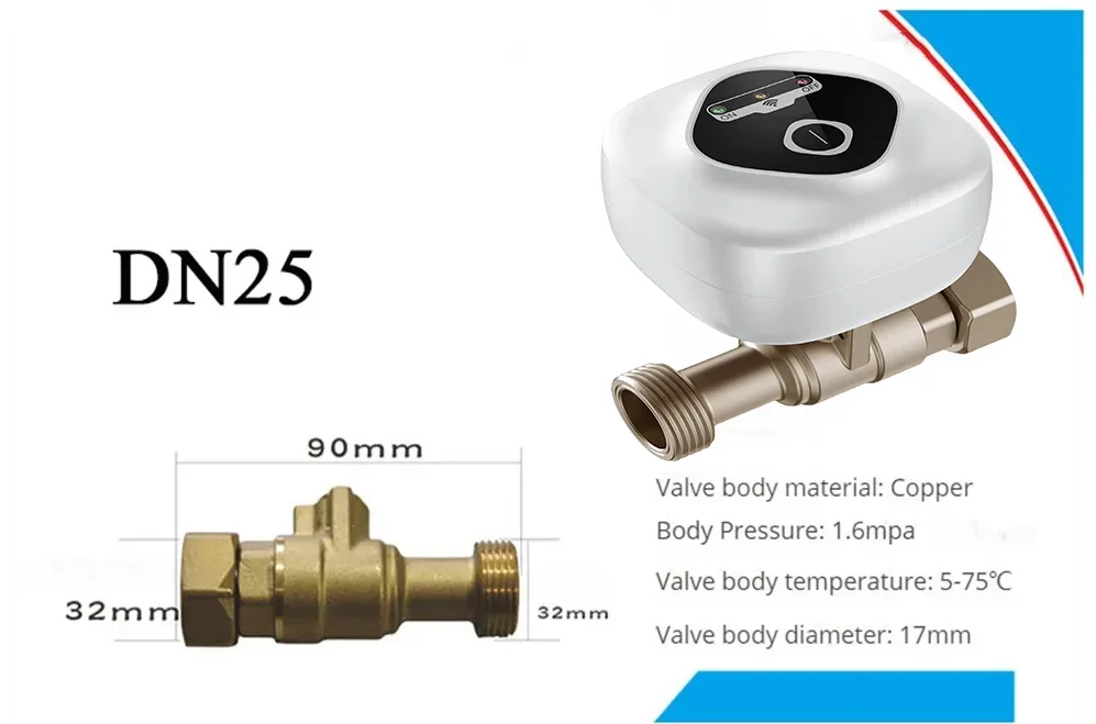 eWelink APP WiFi Smart Valve Water Gas Shutoff Automated Ball Valve DN15/DN20/DN25 Wireless Control For Alexa Google Alice