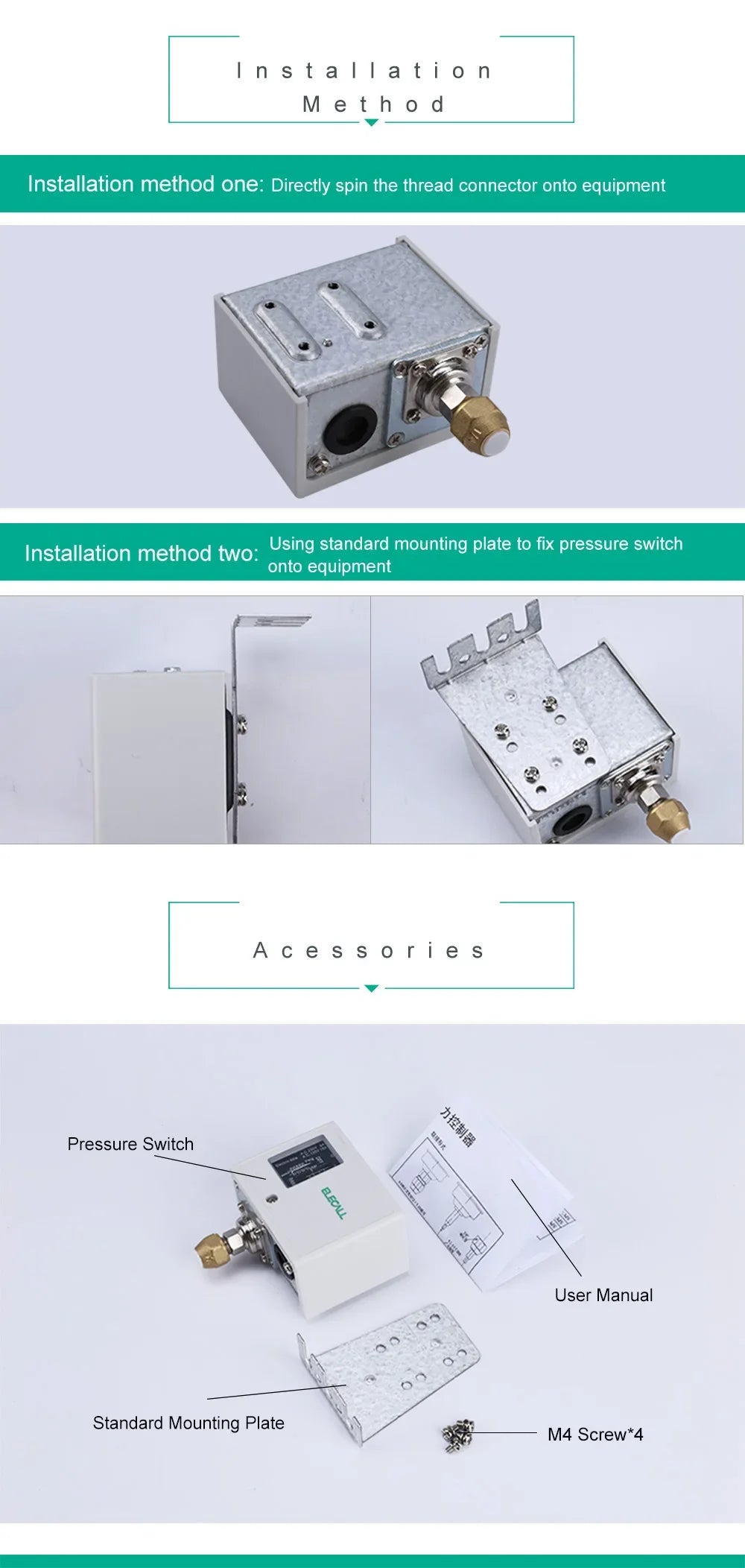 ELECALL  Automatic Pressure Controller Switch Digital Air Water Pump Compressor Pressure Controller