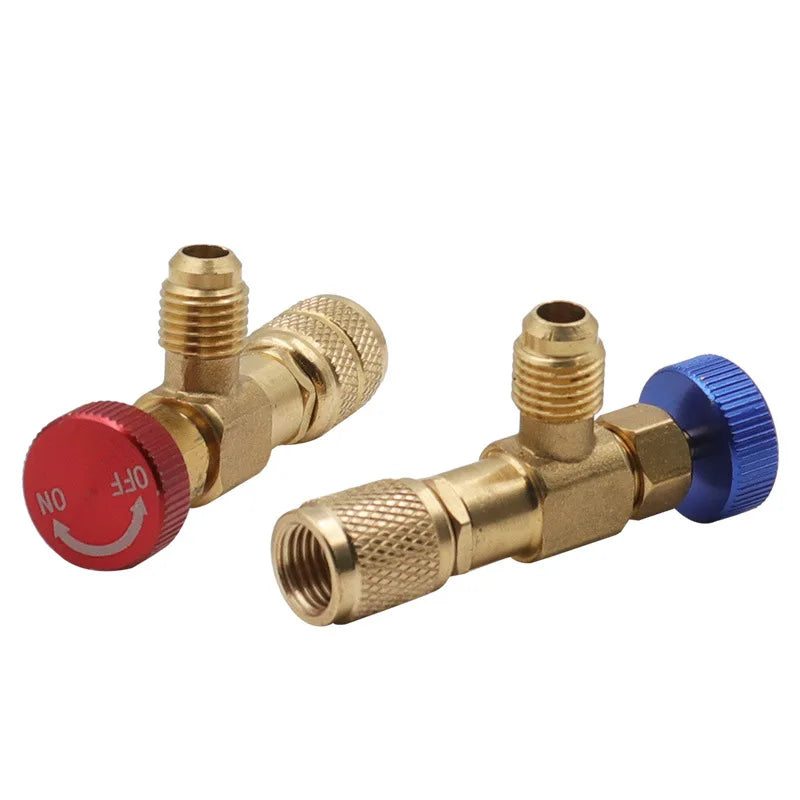 Liquid Safety Valve R410A R22 Air Conditioning Refrigerant 1/4" Safety Adapter Air Conditioning Repair And Fluoride