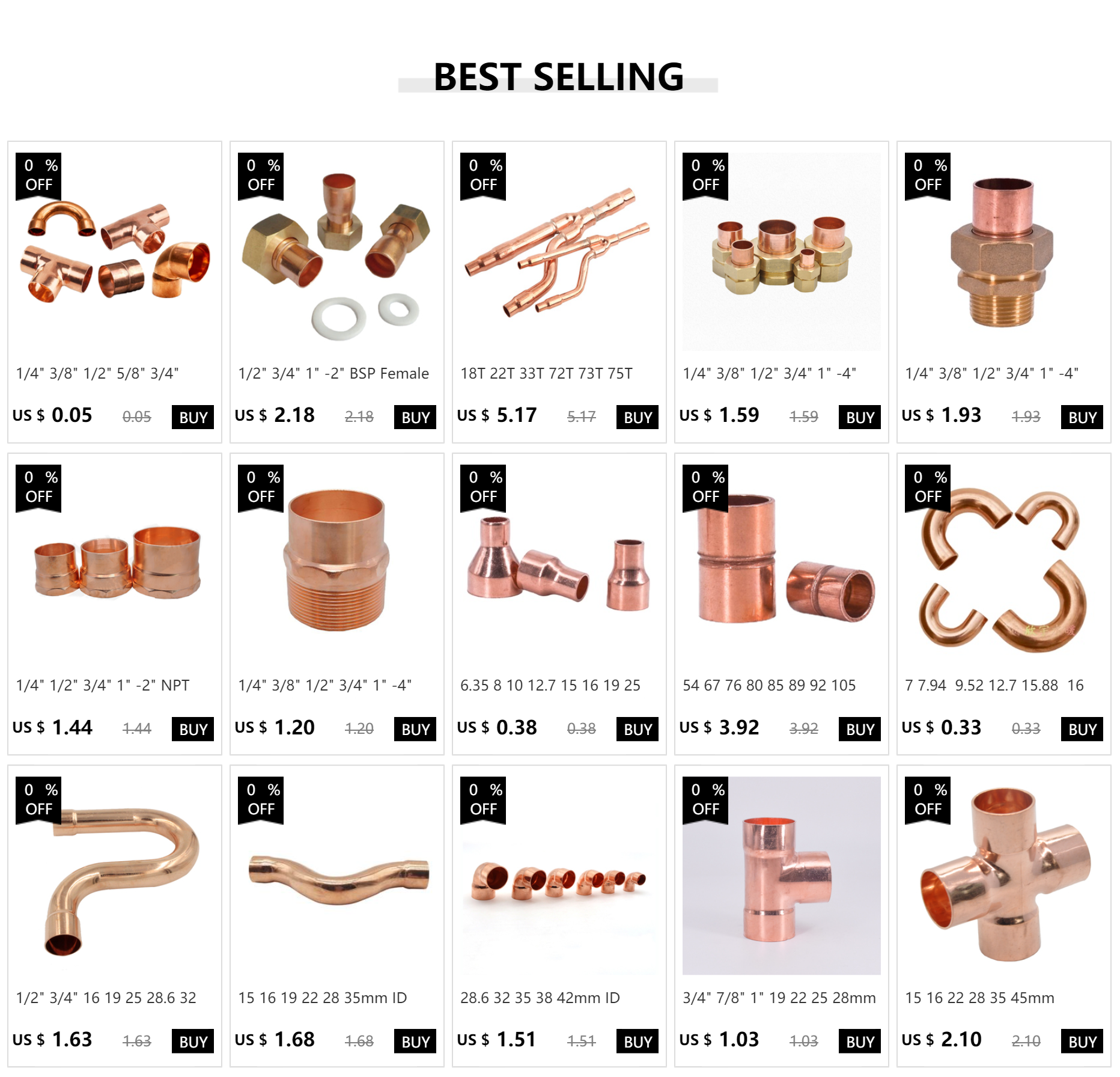 1/4" 1/2" 3/4" 1"-2" NPT Female x 5/8" 7/8" 9/8" ID Solder Weld Socket Copper End Feed Connector Coupler Plumbing Fitting