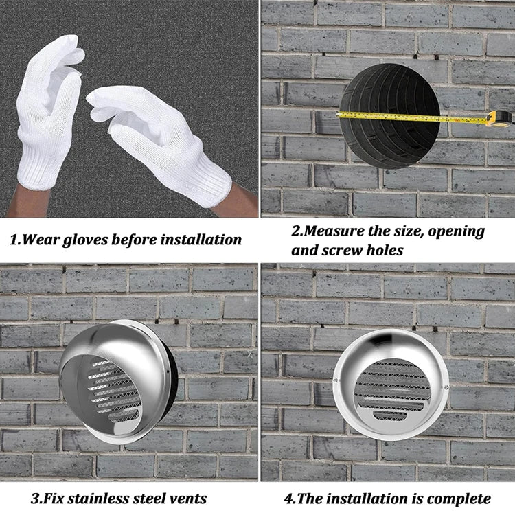 Stainless Steel Ducting Ventilation Exhaust Grille Cover for Wall Ceiling Anti-bird And Rat Prevent Air Vent Heating Cooling Cap