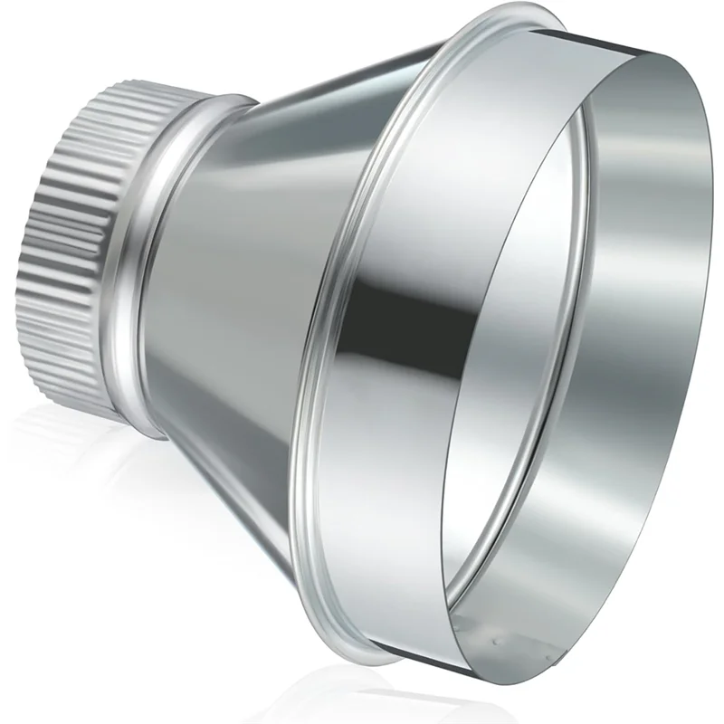 A93Z Air Duct Adapter 7 Inch To 4 Inch Duct Reducer Increaser Galvanized Steel Round Crimped Pipe For HVAC Ventilation System