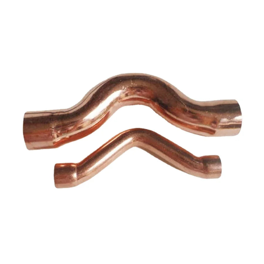15 16 19 22 28 35mm ID Pure Copper End Feed Solder Cross Over Plumbing Pipe Fitting Connector Coupler For Air Conditioner