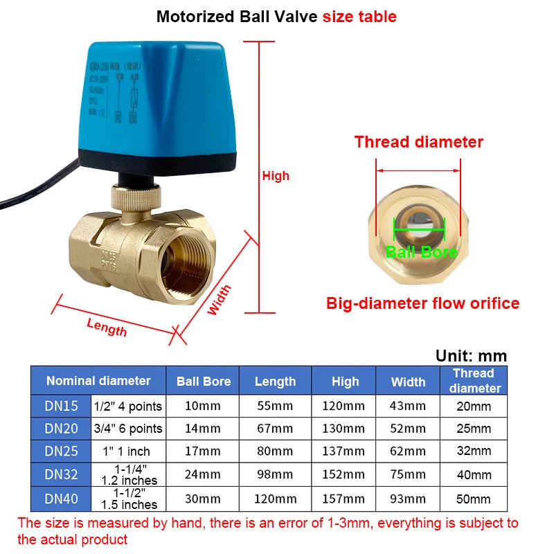 Tuya WiFi Smart Water Valve 3 Way Motorized Electric Ball Valve Smart Switch Timing Smart Life APP Alexa Alice Google Home