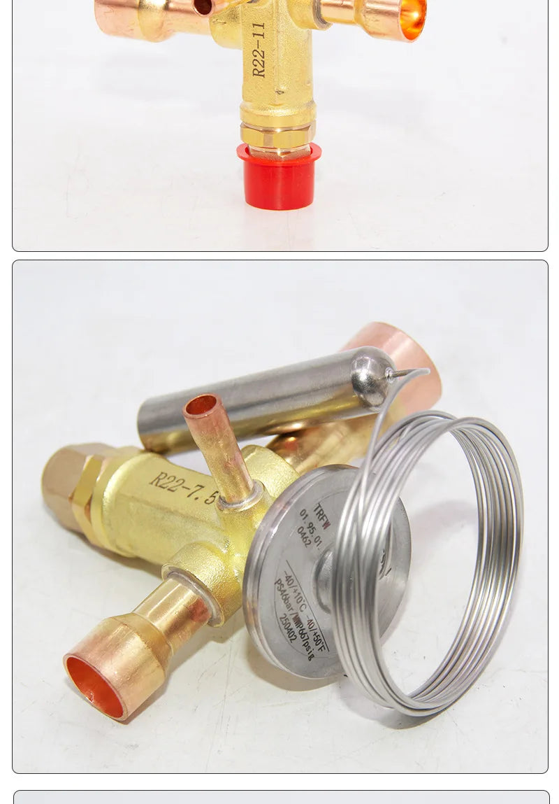 Refrigeration Expansion Valve For Air Conditioner Heat Pump Cold Storage Welding Flow Control Pressure Regulator