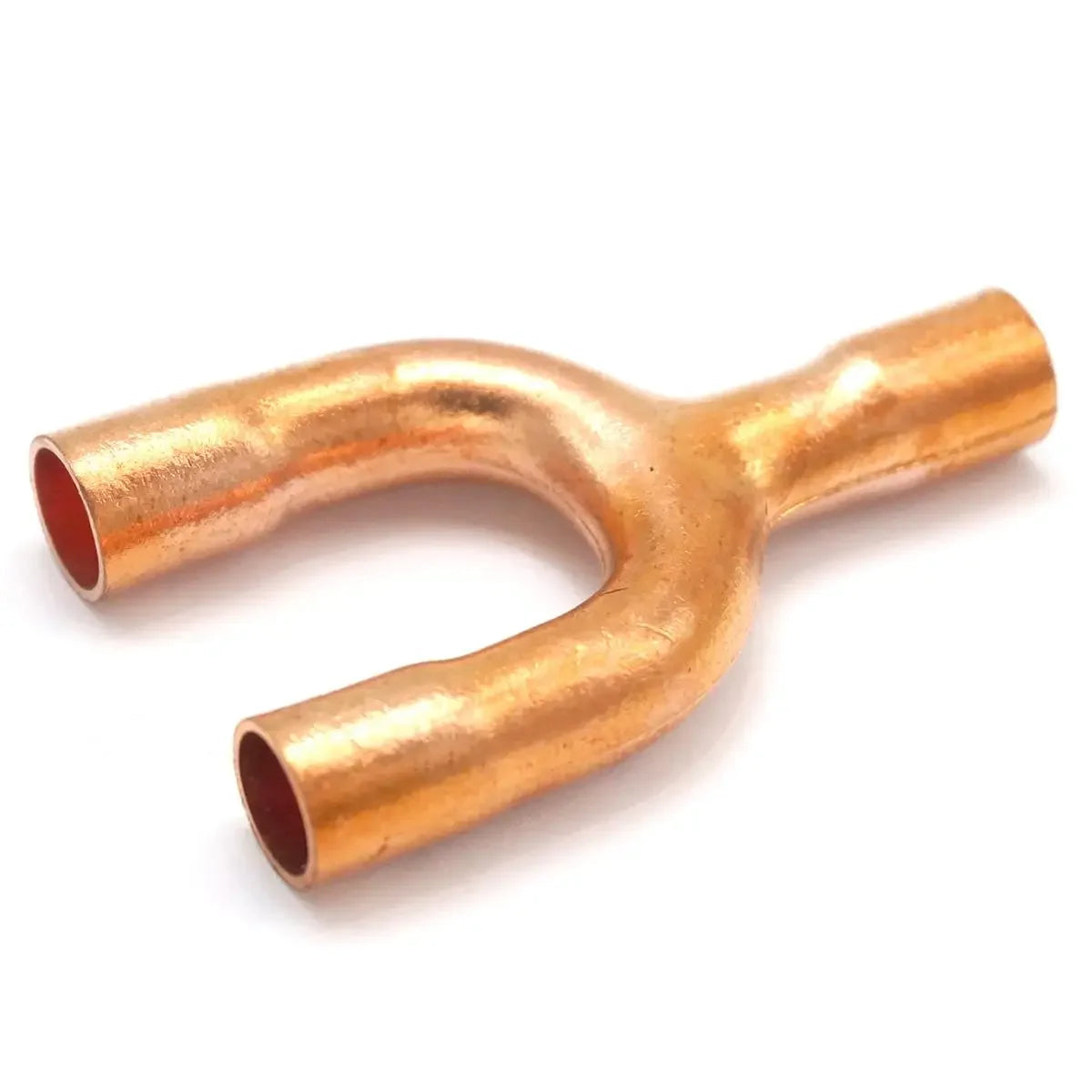 6.3x0.6x21mm  Copper End Feed Equal Y 3 Ways Welding Pipe Adapter Fitting Air Conditioner Refrigeration Gas Water Oil