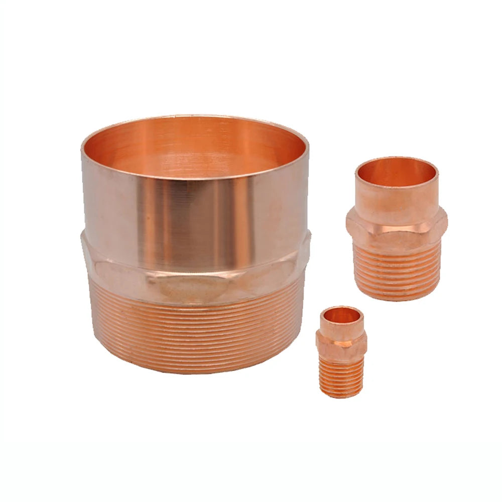 1/4" 3/8" 1/2" 3/4" 1" -4" BSP Male To Solder Cup Connector Copper End Feed Coupling Plumbing Fitting Coupler For Air Condition