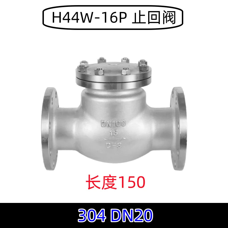 304 stainless steel flange check valve H44W-16P swing check valve check valve DN25 50 80 100