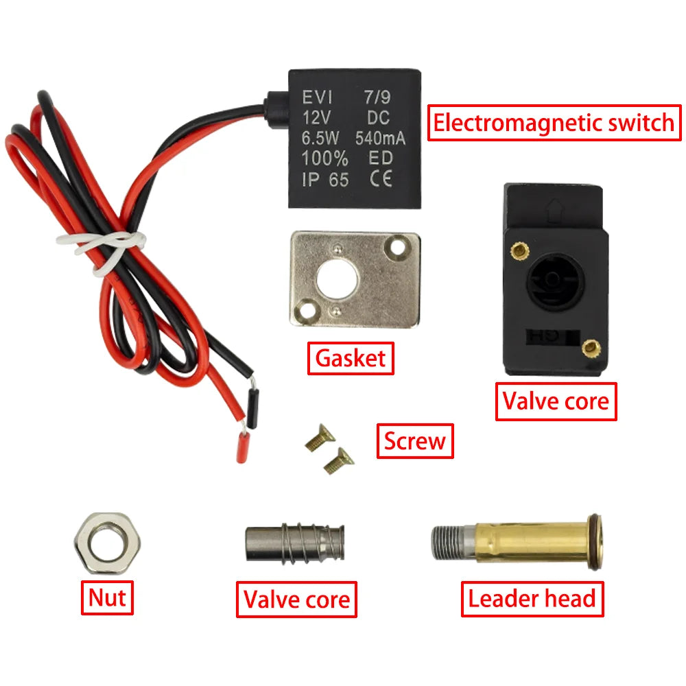 DC12/24V AC110/220V Normally Closed 1/4"Silent Oil Free Bidirectional NormallyClosed Pneumatic Solenoid Valve 304 Joint