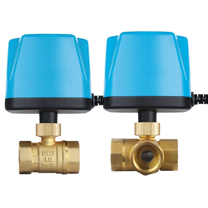 DN15 DN20 DN25 DN32 DN40 DN50 Normally Closed Motorized Ball Valve 220V 12V-24V 3-Wire 2-Control Brass Electric Solenoid Valve