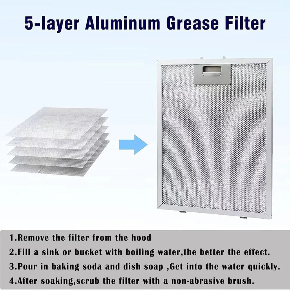 2PCS Grease Filters Aluminum Mesh 30cm