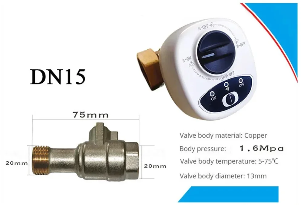 eWelink APP WiFi Smart Valve Water Gas Shutoff Automated Ball Valve DN15/DN20/DN25 Wireless Control For Alexa Google Alice