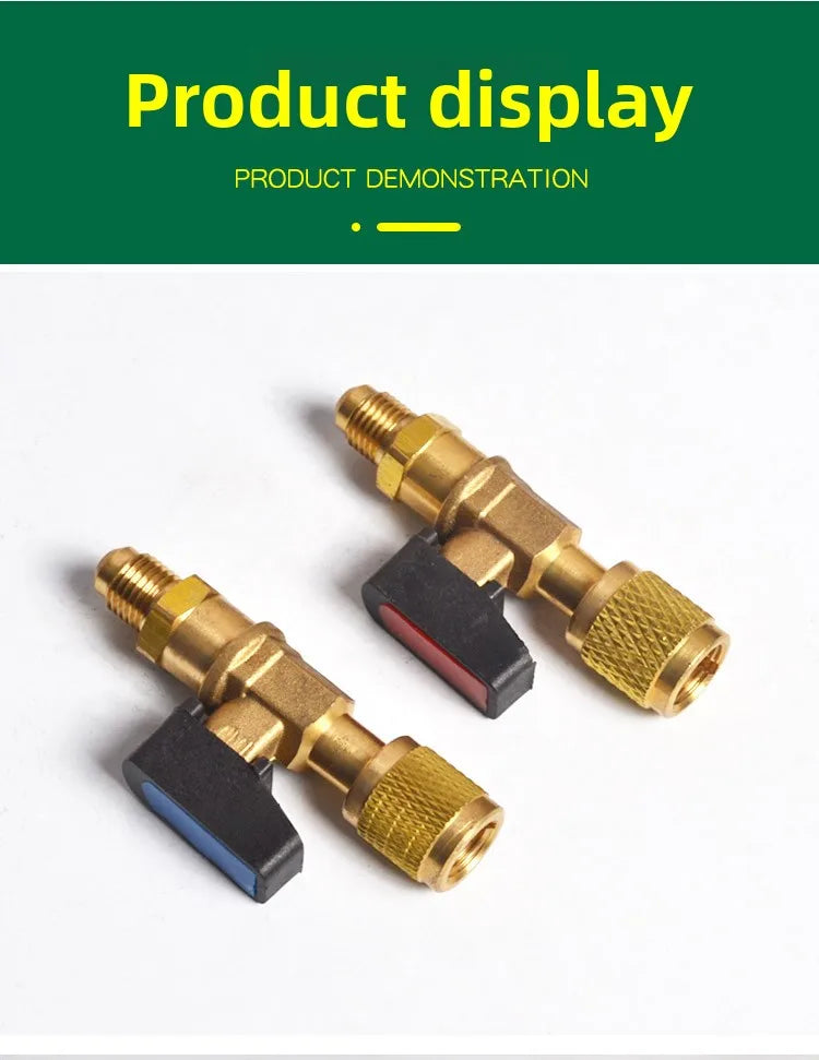 Hosen Charging Valve with Safety Release,Universal for R410A/R134a Refrigerant,Low-Pressure Stop Valve Car AC System,Accessories
