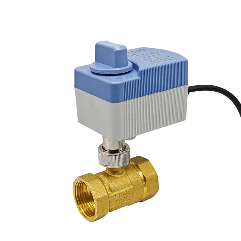 Brass Electric Ball Valve Waterproof Grade IP65 Motorized Ball Valve With Manual Switch Function 1/2" 3/4" 1" 12V/24V/220V