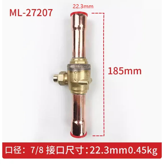 refrigerant ball valve SGB Air conditioning cold storage shut-off valve 1012 22mm refrigerantion valve  