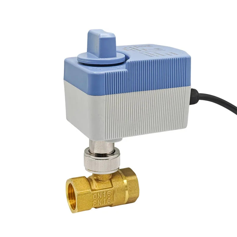 Brass Electric Ball Valve Waterproof Grade IP65 Motorized Ball Valve With Manual Switch Function 1/2" 3/4" 1" 12V/24V/220V