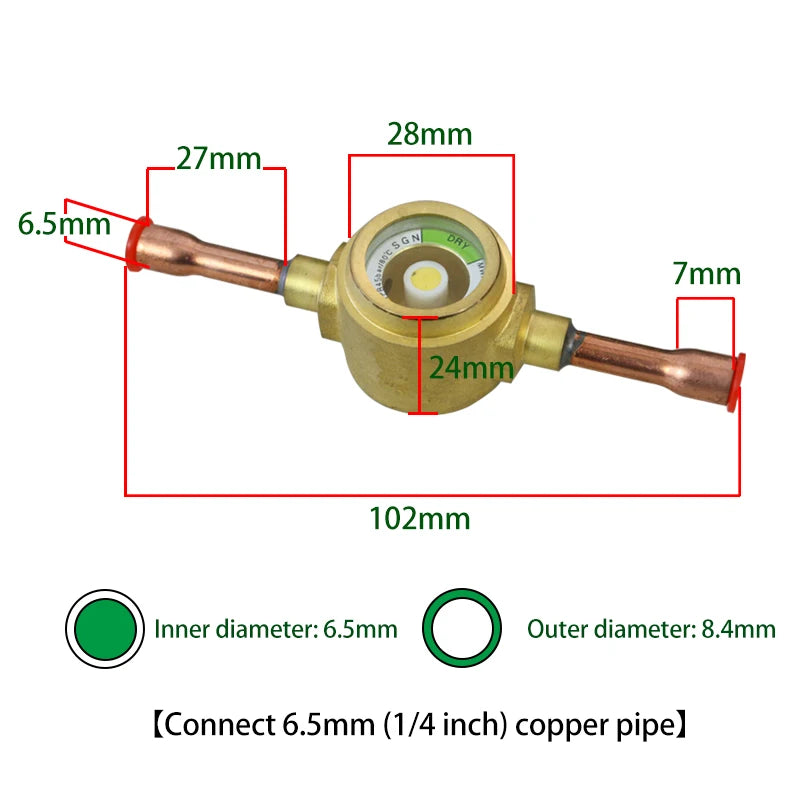 Central Air Conditioning Danfoss SG sight glass Cold Storage Refrigeration Equipment Unit Refrigeration Accessories