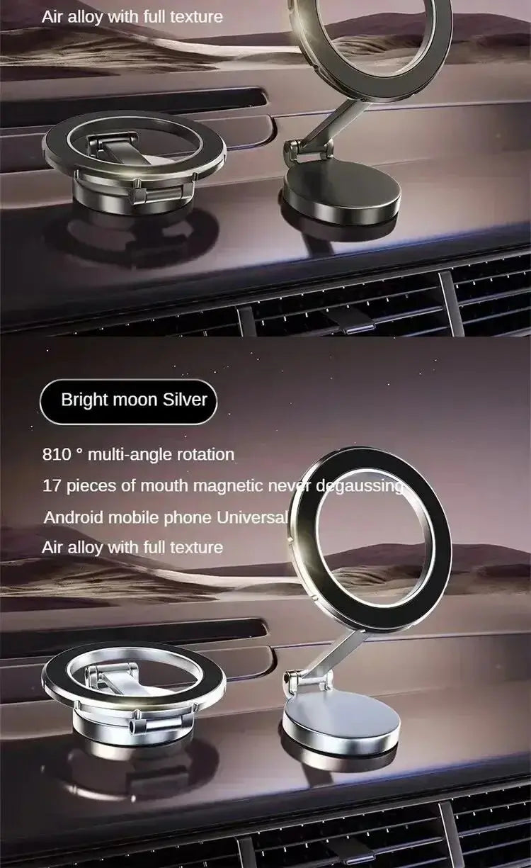Strong Magnetic Cell Phone Holder Car 360° Swivel Adjustable Back Sticker Holder Magsafe for iPhone 15 Samsung Xiaomi Universal