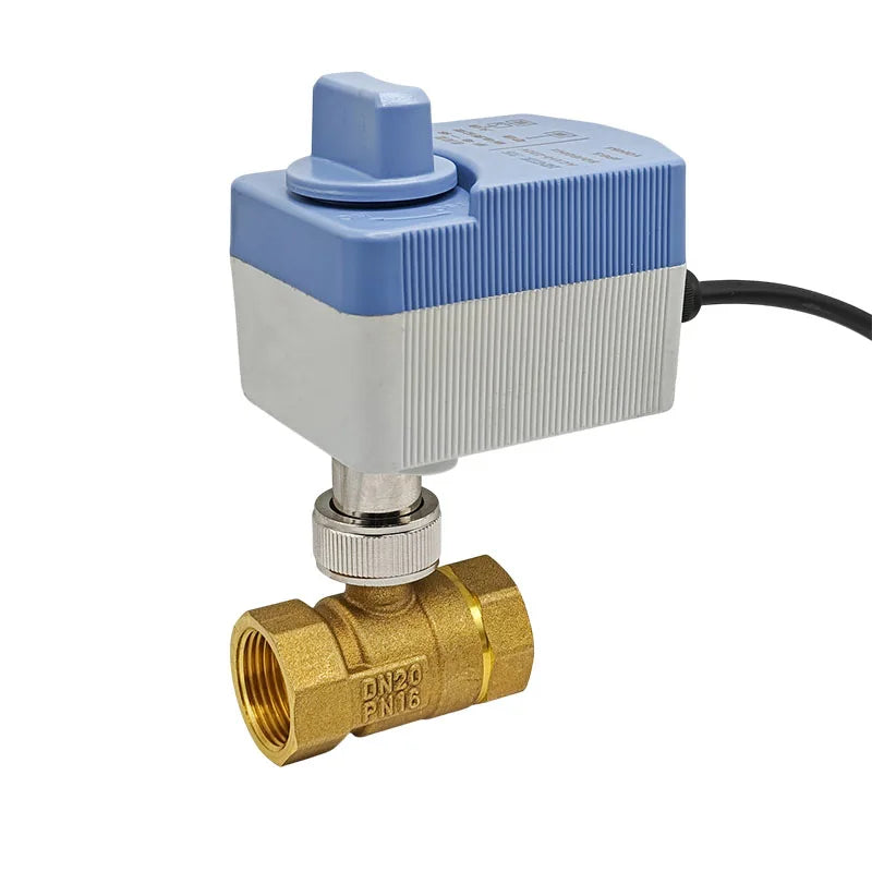 Brass Electric Ball Valve Waterproof Grade IP65 Motorized Ball Valve With Manual Switch Function 1/2" 3/4" 1" 12V/24V/220V