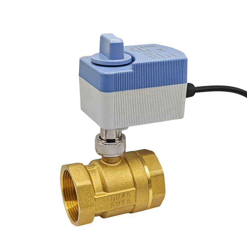 Brass Electric Ball Valve Waterproof Grade IP65 Motorized Ball Valve With Manual Switch Function 1/2" 3/4" 1" 12V/24V/220V