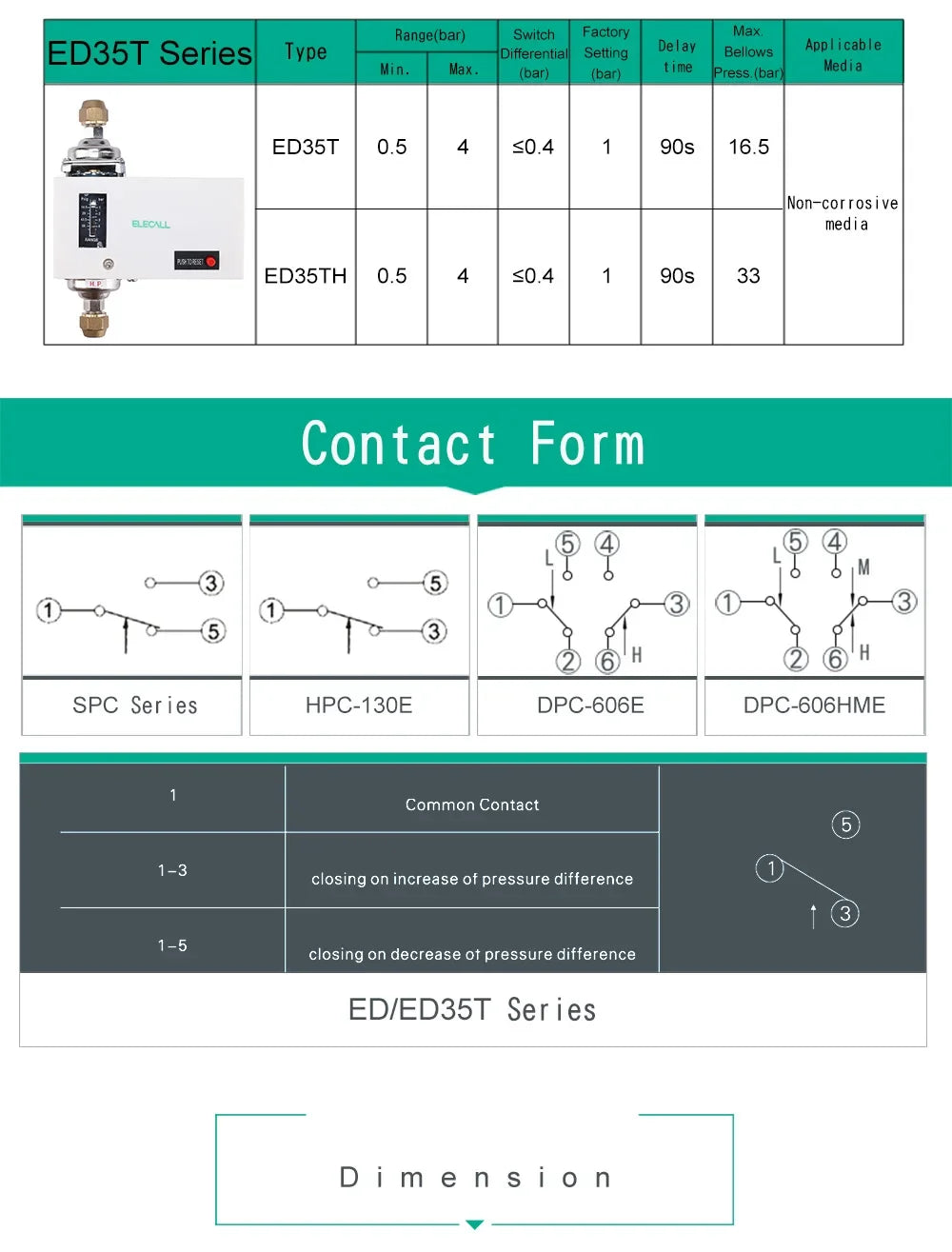 ELECALL  Automatic Pressure Controller Switch Digital Air Water Pump Compressor Pressure Controller