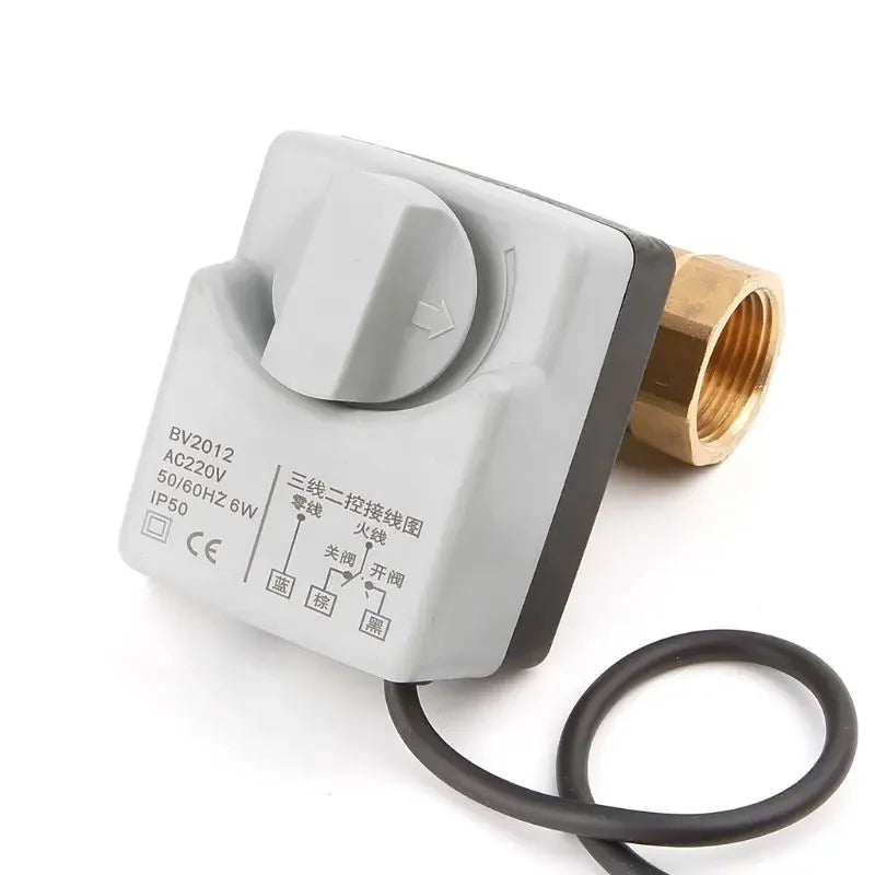 AC 220V DN15 DN20 DN25 2 Way 3 Wires Motorized Ball Valve Electric Actuator with Manual Switch