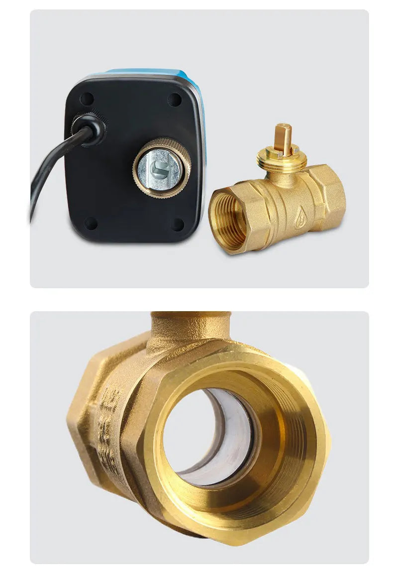 AC220V DC12V-24V Three-wire Two-control Solar Central Air Conditioning Fan Coil Electric Ball Valve