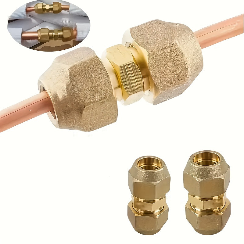 Heavy-Duty Pure Copper Three-Way Connector - with Threaded Flange Adapter, Industrial Pipe - Compatible with British Standard Tubes - Durable HVAC Structure, Precision Manufacturing Joint, Corrosion-Resistant Accessory, Essen