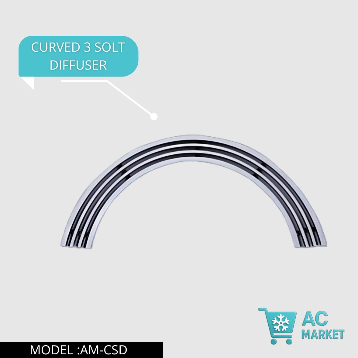 3 SLOT DIFFUSER FULL CURVE سلوت ديفيوزر انحناء كامل