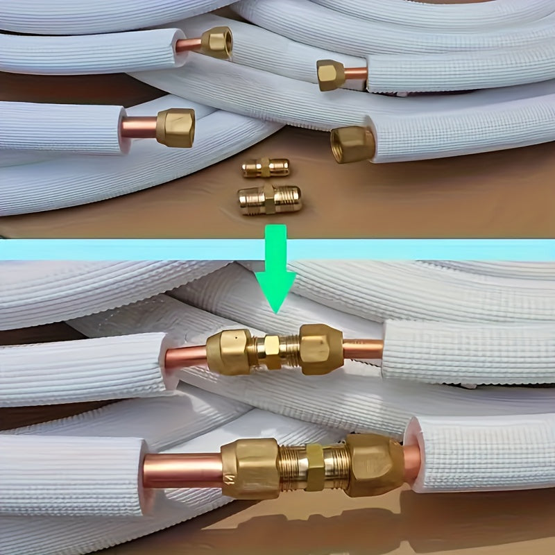 Heavy-Duty Pure Copper Three-Way Connector - with Threaded Flange Adapter, Industrial Pipe - Compatible with British Standard Tubes - Durable HVAC Structure, Precision Manufacturing Joint, Corrosion-Resistant Accessory, Essen